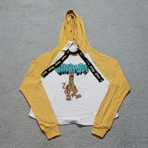 Warner Bros. Scooby-Doo Youth Hoodie Top in Yellow, White and Teal Size S